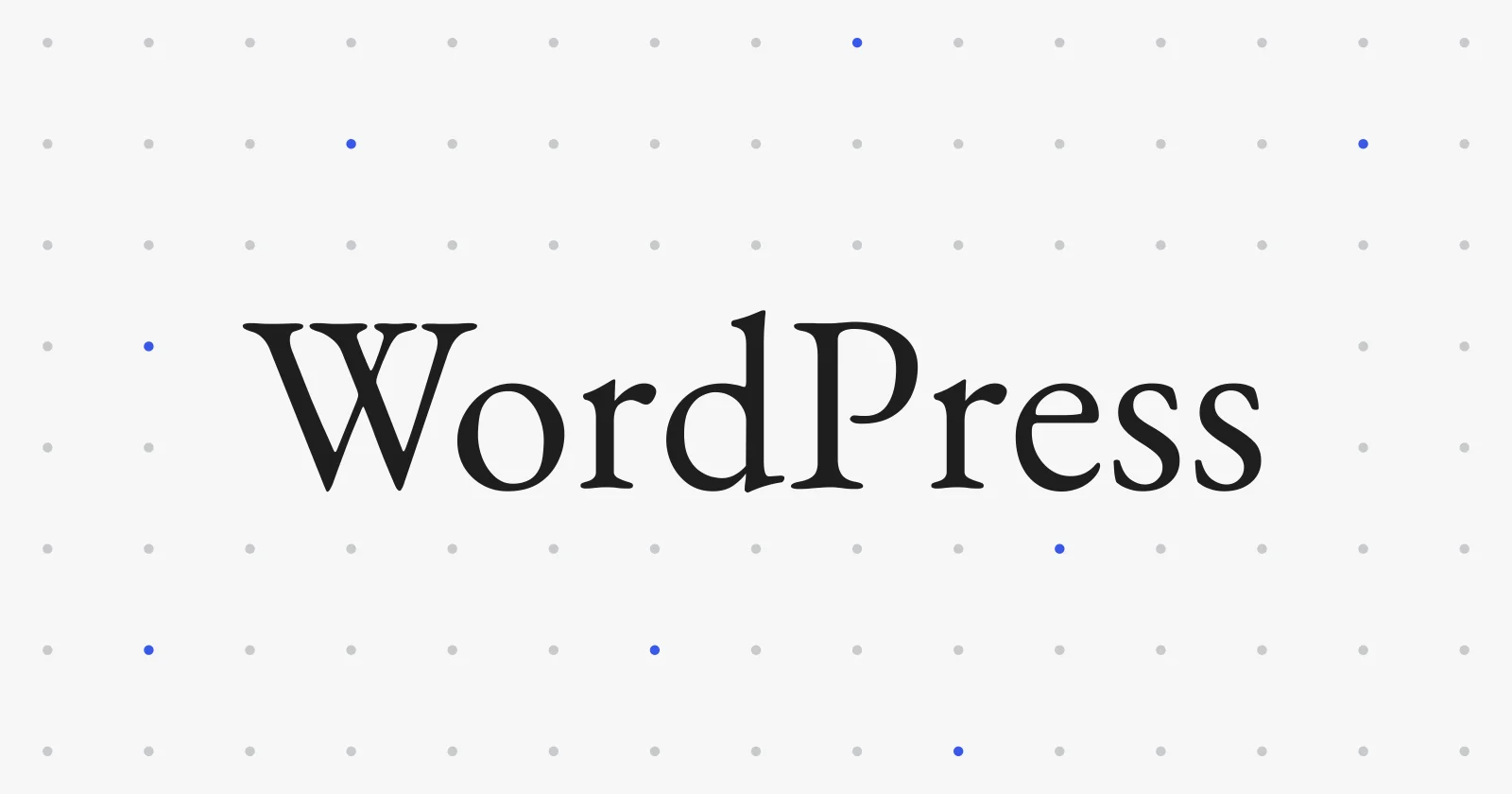 WordPress interface